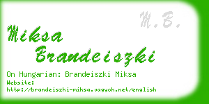 miksa brandeiszki business card